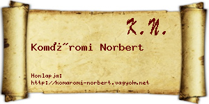 Komáromi Norbert névjegykártya