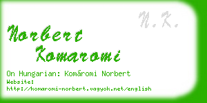 norbert komaromi business card
